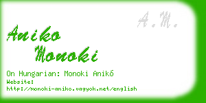 aniko monoki business card